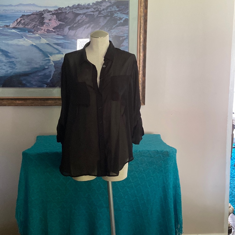 Victoria’s Secret Sheer Black Blouse
